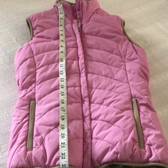 Girls Lands End Pink Puffer Vest - Picture 8 of 15